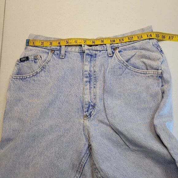 Lee Vintage  Mom Jeans Ultra Light Acid Wash Cotton High-waisted Size 13 Long - Picture 13 of 16
